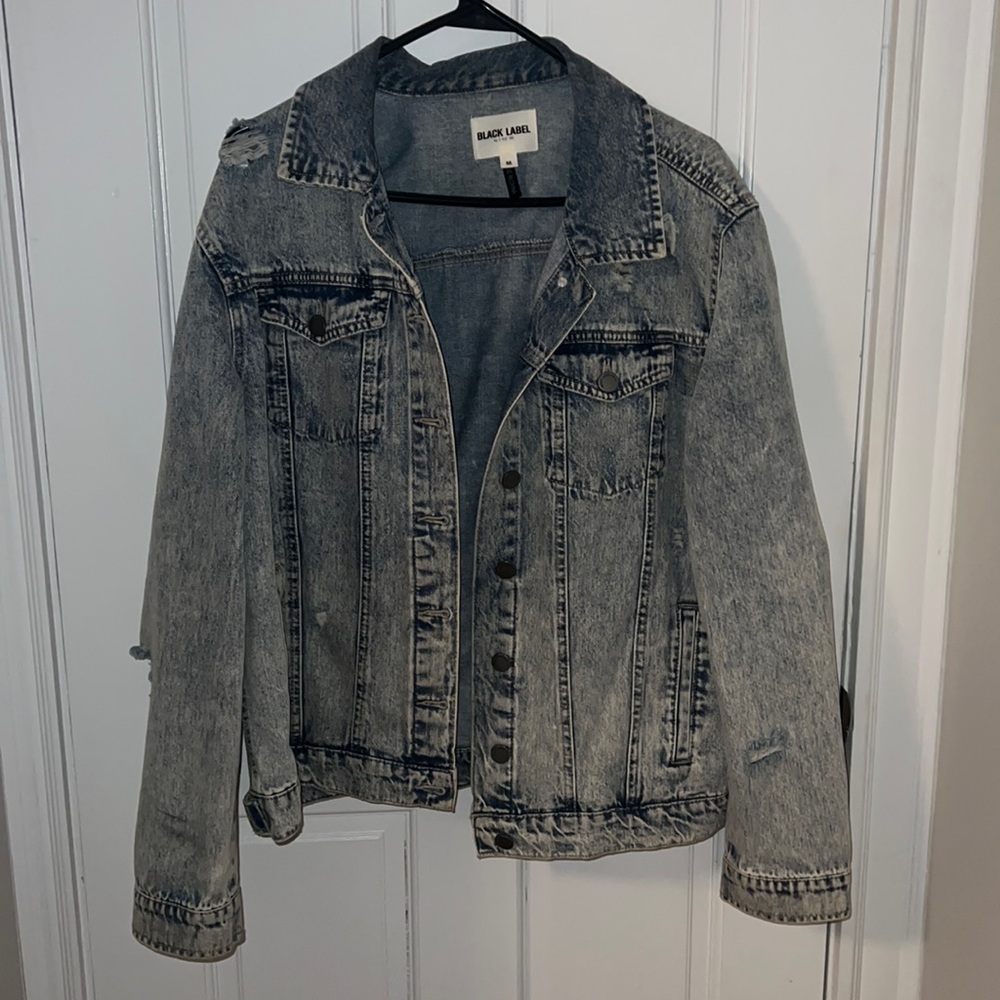 Oversized Distressed Jean Jacket